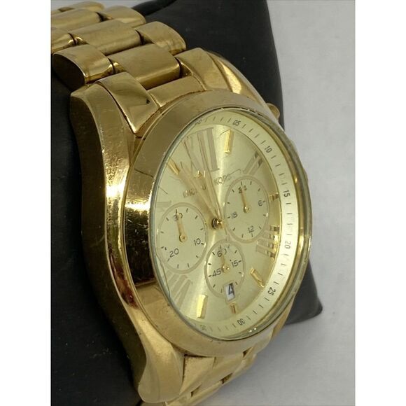 Michael Kors MK5605 Women's Gold Stainless Steel Gold Analog Dial Watch GE422 - Picture 5 of 12
